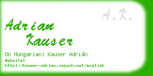 adrian kauser business card